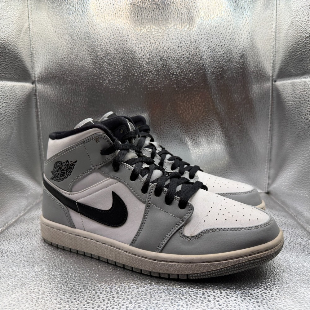 Size‎ 7.5 Air Jordan 1 Mid Smoke Gray Mens Athletic Sneaker Shoes 554724-092